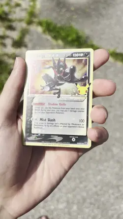 NM SWIRL HEAVY HOLO BLEED ERROR 🌀 Greninja Gold Star SWSH144 Promo Pokemon Card - Image 2