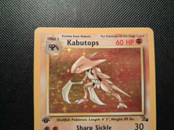 Pokemon 1st Edition Kabutops 9/62 Fossil Card. Rough Condition - Image 2