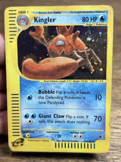 Kingler 15/165 Expedition Base Set Holo Pokemon Card TCG English HP - Image 3