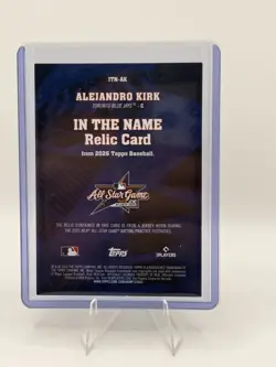 2026 TOPPS Alejandro Kirk Blue Jays MLB All-Star In The Name RELIC ONE-OF-ONE /1 - Image 2