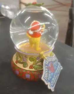 Disney Showcase Disney Traditions Small Christmas Pooh Snow Globe” KISS OF SNOW - Image 2