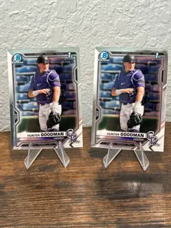 2021 Bowman Chrome Hunter Goodman (RC)#BDC-66 Lot of 2 Cards - Image 1