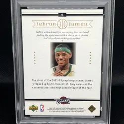LeBRON JAMES 2003-04 Upper Deck Box Set #6 Head of the Class PSA 7 - Image 4