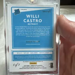 Panini 2020 Donruss Optic Willi Castro Rated Rookie Sigs Auto #RRS-WC One of One - Image 2
