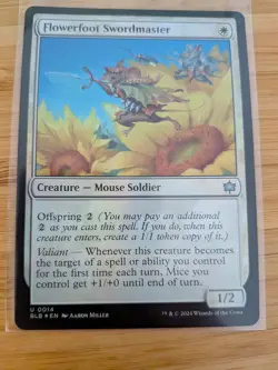 MTG Flowerfoot Swordmaster (FOIL) 0014 Bloomburrow M/NM Free UK P&P - Image 1