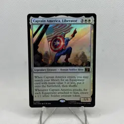 Magic: The Gathering Captain America, Liberator Legendary Creature Foil Rare 587 - Image 1