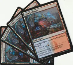 ✪ 4 MAGIC The Gathering IZZET GUILDGATE Blue/Red Nonbasic Land MTG PLAYSET TOP - Image 1