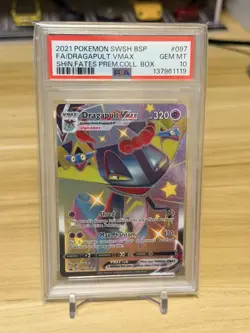 Pokemon Dragapult VMAX Shining Fates Premium Coll. Bx. Promo SWSH097 PSA 10 - Image 1
