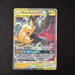 Pokemon Pikachu & Zekrom GX 33/181 SM-Team Up Ultra Rare Holo Tag Team GX NM (2) - Image 1