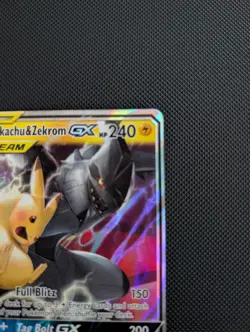 HOT Pokemon Pikachu & Zekrom GX 33/181 SM-Team Up Ultra Rare Holo Tag Team GX NM - Image 5