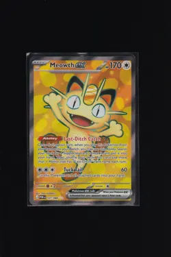 Meowth ex 107/088 ME Perfect Order Ultra Rare Full Art Pokemon TCG Card NM - Image 1