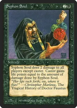 Syphon Soul 1x MtG ENGLISH Legends LEG PLAYED - Image 1