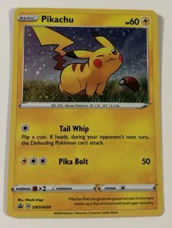 Pikachu SWSH039 SWSH: Sword & Shield Promo Cards Holo LP - Image 1