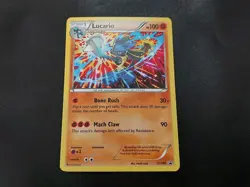 Lucario XY140 Cosmos Holo Black Star Promo Pokemon Card LP - Image 1