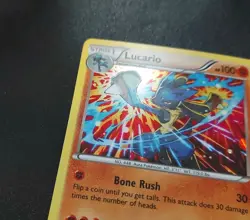 Lucario XY140 Cosmos Holo Black Star Promo Pokemon Card LP - Image 2