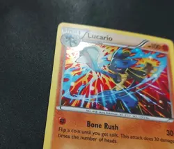 Lucario XY140 Cosmos Holo Black Star Promo Pokemon Card LP - Image 3