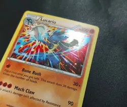 Lucario XY140 Cosmos Holo Black Star Promo Pokemon Card LP - Image 4