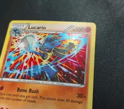 Lucario XY140 Cosmos Holo Black Star Promo Pokemon Card LP - Image 5