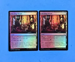 2x Bleeding Woods Duskmourn House Of Horror Mtg Magic Card Dual Land 257 Foil - Image 1