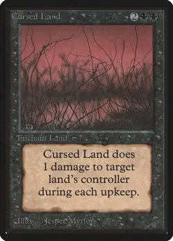 MTG Cursed Land Beta Magic the Gathering - Image 1