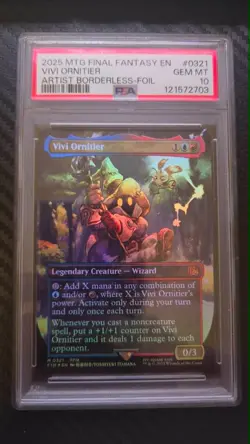 Vivi Ornitier Artist Borderless-foil (FIN) Final Fantasy MTG PSA 10 - Image 1