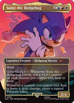 Sonic the Hedgehog (Rainbow Foil) Secret Lair Drop Foil - Image 1