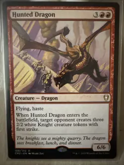 MTG Commander Anthology Volume II Hunted Dragon 106/312 NM Rare - Image 1