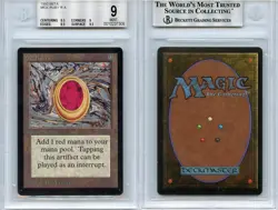 1993 Magic The Gathering MTG Beta Mox Ruby BGS 9.0 - Image 1