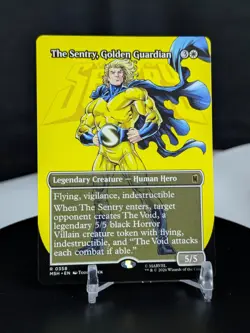 MTG The Sentry Golden Guardian BORDERLESS NON-FOIL NM Marvel MSH #0358 Rare - Image 1