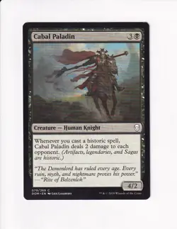 2018 VINTAGE MAGIC THE GATHERING MTG CABAL PALADIN (PdC) - Image 1