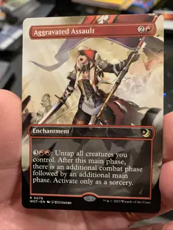 MTG | Aggravated Assault | BORDERLESS ANIME NON-FOIL | WOT 0076 | NM/M - Image 1