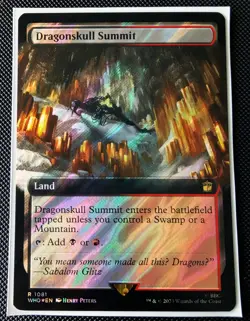 Dragonskull Summit (SURGE FOIL EA) | MTG Doctor WHO | Rakdos Dual Land EDH | NM - Image 1