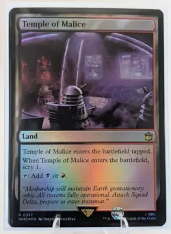 Temple of Malice (FOIL) MTG WHO | EDH Pioneer Rakdos Scry Dual Land Dalek | NM+ - Image 1