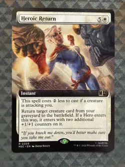 MTG Heroic Return #0309 Extended Art Rare Commander: Marvel Super Heroes (MSC) - Image 2