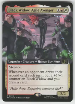 Black Widow, Agile Avenger 395 Commander: Marvel Super Heroes MTG NM - Image 1