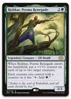Rishkar, Peema Renegade #157 (NM) Double Masters 2022 2X2 Magic MTG - Image 1