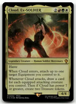 Cloud, Ex-SOLDIER #2 (Foil) (NM) Final Fantasy FIC Magic MTG - Image 1