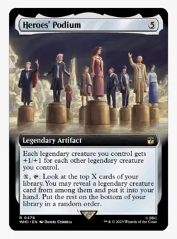 Heroes' Podium (Ext Art) MTG DR WHO | EDH Staple | Legendary Anthem | Rare | NM - Image 1