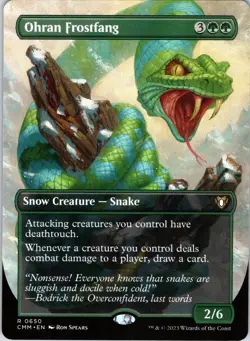 Ohran Frostfang (Borderless) 650 Rare Commander Masters Magic: The Gathering LP - Image 1