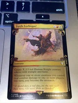 Forth Eorlingas X1 Mtg Scroll Foil Lord Of The Rings Nm - Image 1