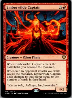 Emberwilde Captain 175 Rare Commander Legends Magic: The Gathering LP - Image 1