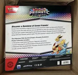 Pokemon Scarlet & Violet Prismatic Evolutions Poster Collection Box NEW SEALED - Image 2
