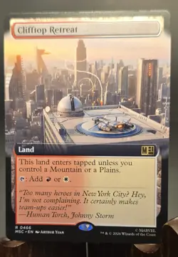 Clifftop Retreat (Extended Art) Commander: Marvel Super Heroes MTG Regular NM - Image 1