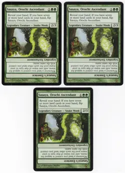 Sasaya, Orochi Ascendant x3 3x 2005 Champions of Kamigawa Green Rare MTG SP AZ1 - Image 1