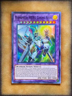 Yugioh Elemental HERO Cosmo Neos SAST-EN036 Super Rare NM - Image 1