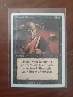 Demonic Tutor - Revised Edition MTG LP Lightly Played - Image 1