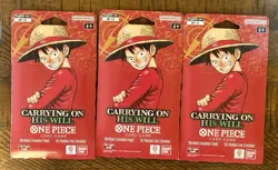 One Piece Carrying On His Will Sleeved Booster Pack Lot of 3 OP-13 ENGLISH - Image 1