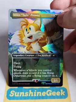 Miles "Tails" Prower (Rainbow Foil) Secret Lair Drop Foil - Image 2