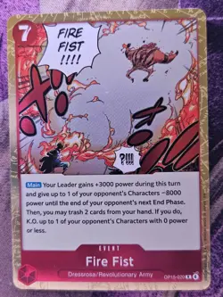 Fire Fist OP15-020 Rare Adventure on Kami's Island One Piece Foil Near Mint - Image 1