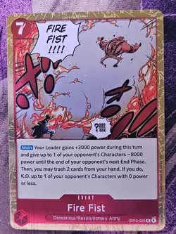 Fire Fist OP15-020 Rare Adventure on Kami's Island One Piece Foil Near Mint - Image 1